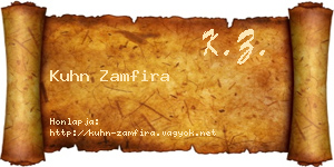 Kuhn Zamfira névjegykártya